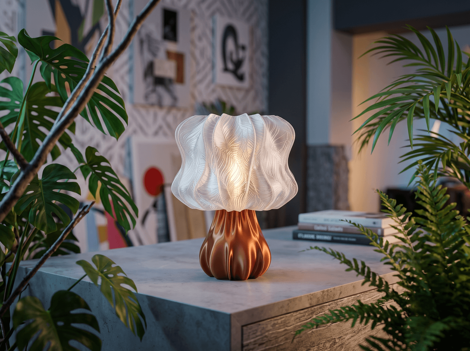 Serenelle Petal Lamp – Organic Sculptural Lamp — 2
