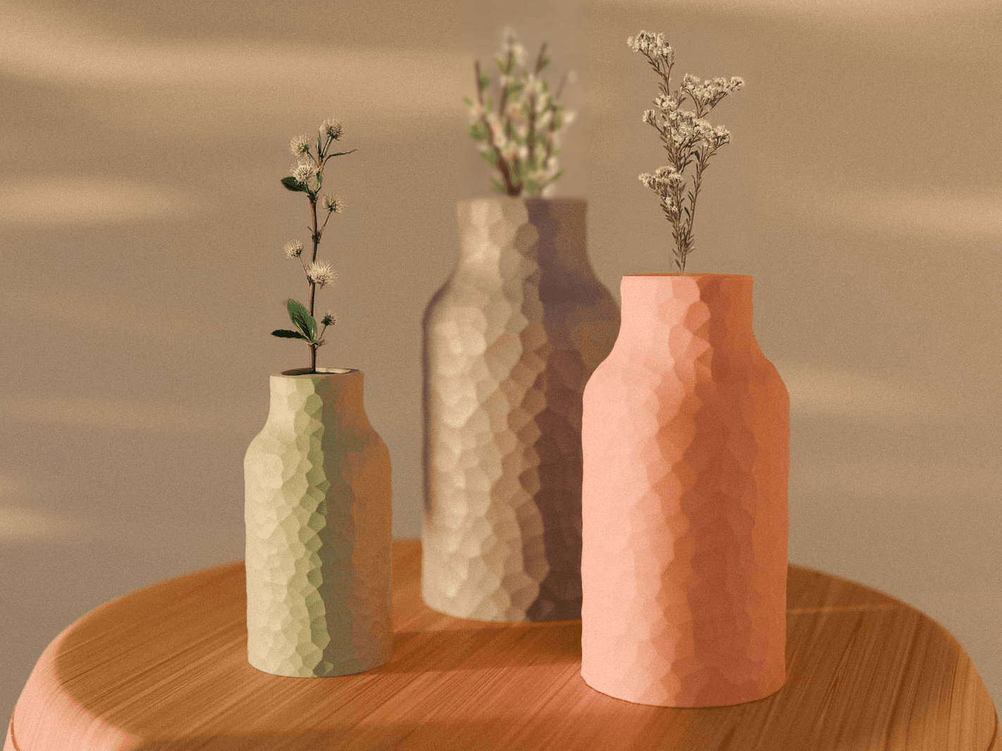 Faceted vase — 3