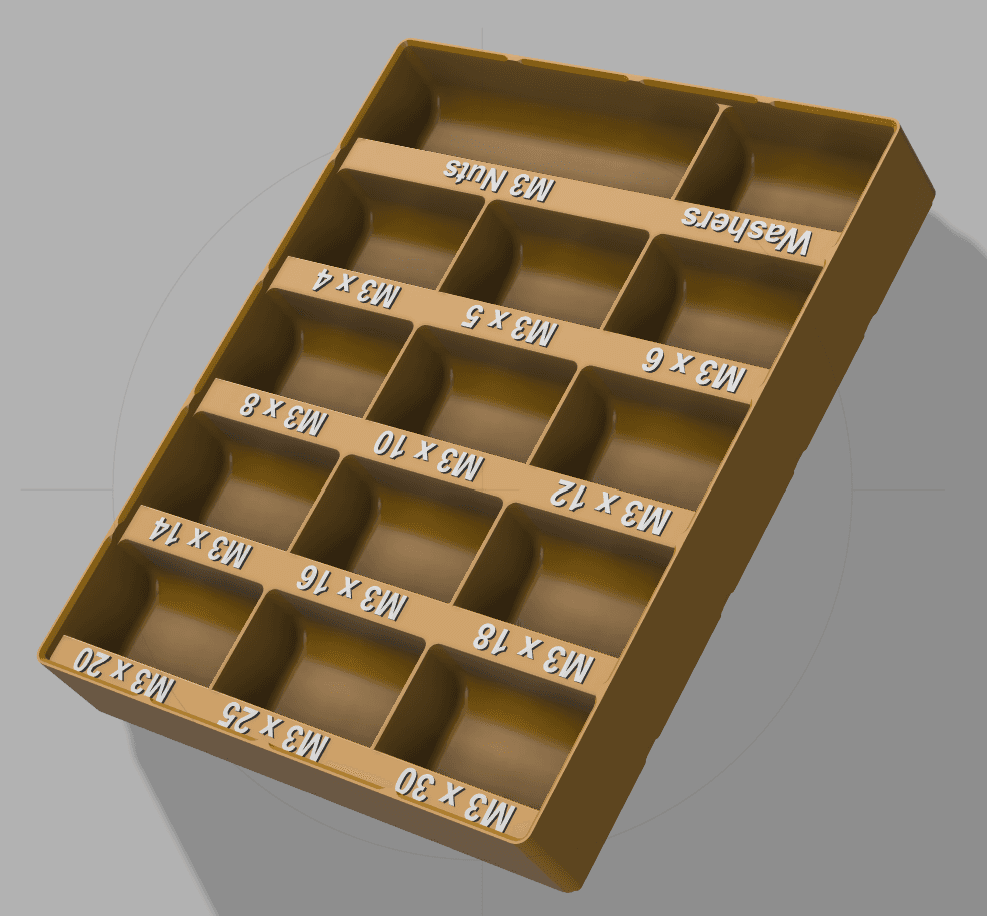 M3 Screw / Nut tray Storage — 3