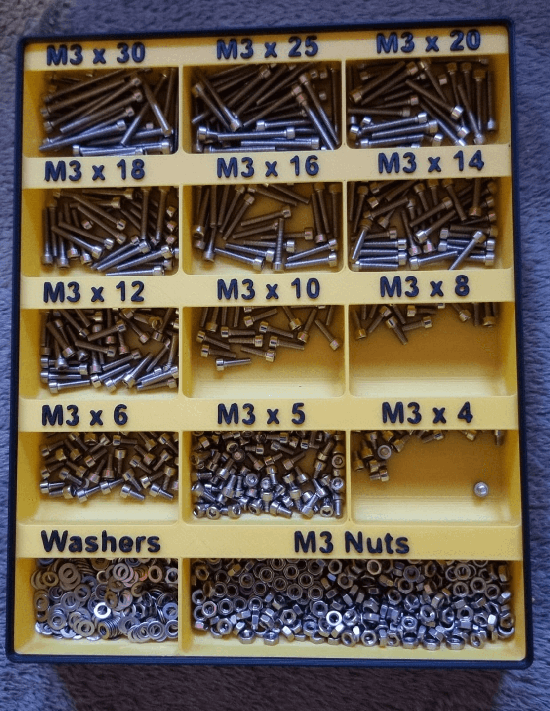 M3 Screw / Nut tray Storage — 1