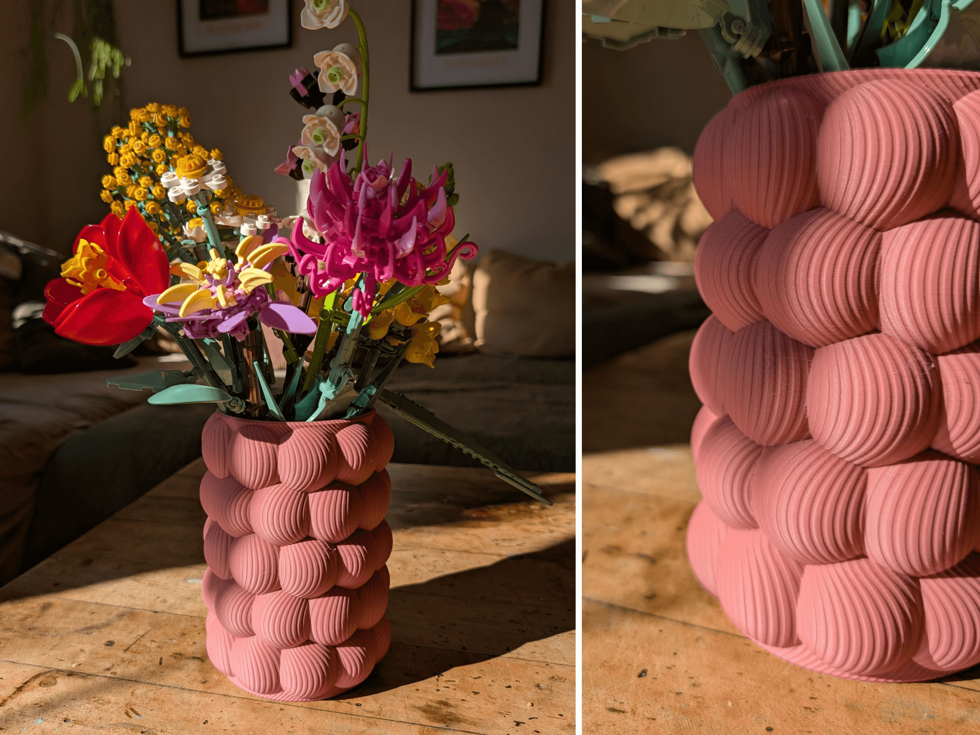 Raspberry Vase for Brick Flowers — 1