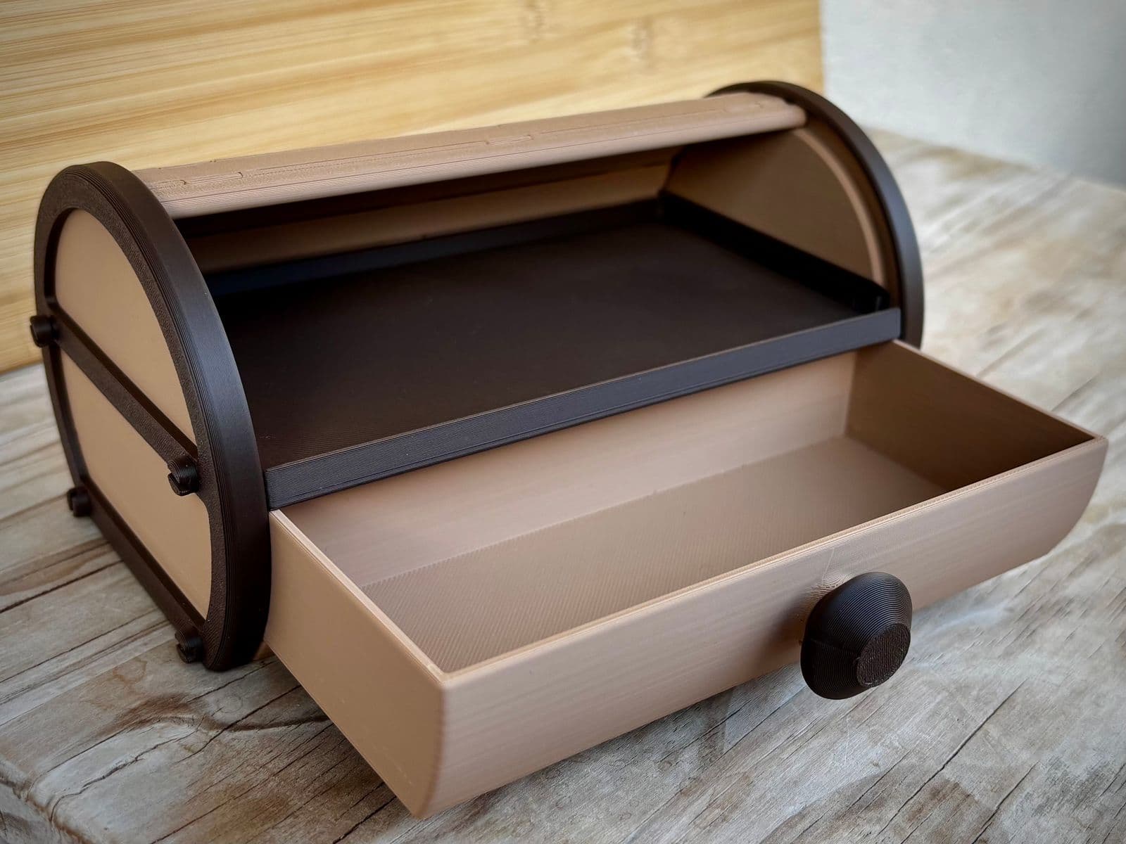 Cylinder Tambour Box | Roll top Storage| Organizer — 2