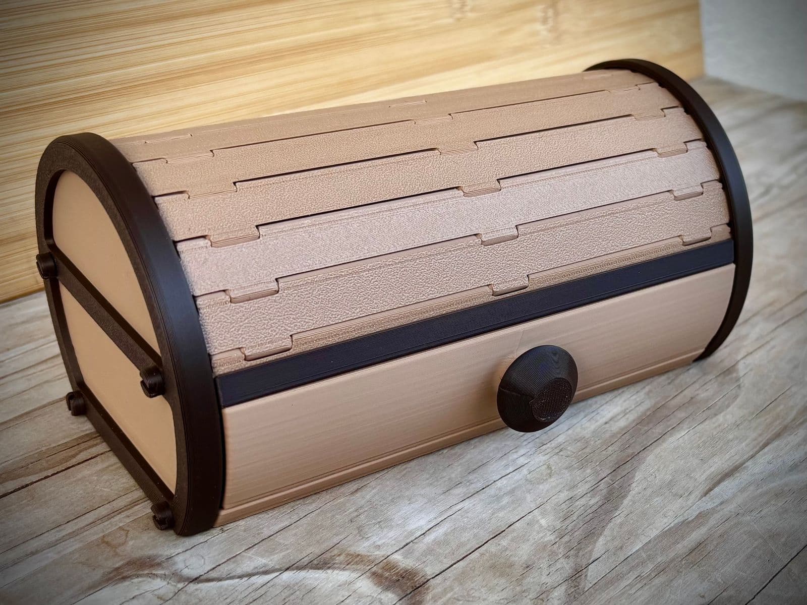 Cylinder Tambour Box | Roll top Storage| Organizer — 1