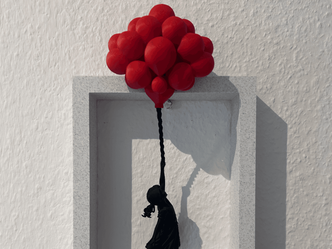 Floating Balloon Girl - Banksy Inspired Art — 1