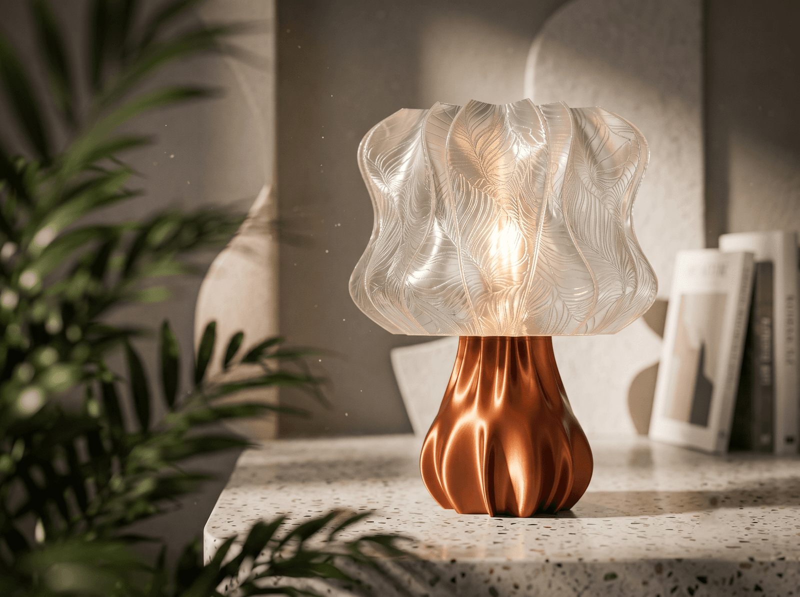 Serenelle Petal Lamp – Organic Sculptural Lamp — 1