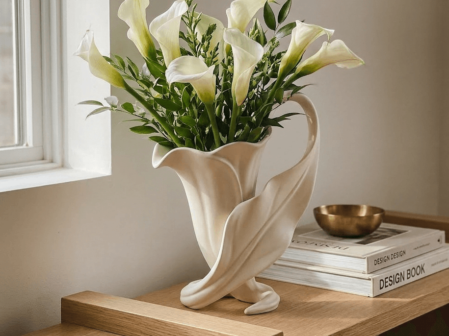 Elegant Calla Lily Sculpture Vase — 1