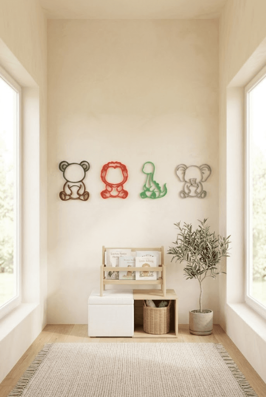 Minimalist Animal Line Art Wall Decor Set — 1