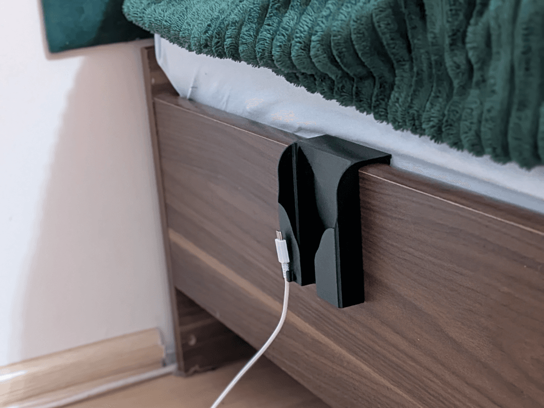 Bedside Phone Holder - Hook Over Bed Frame — 2