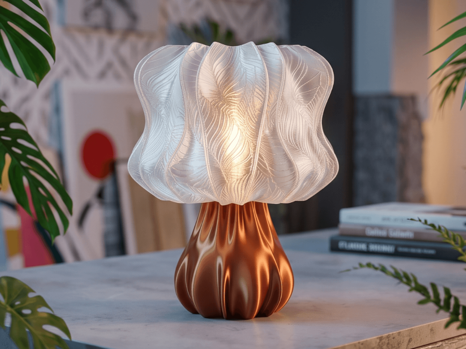 Serenelle Petal Lamp – Organic Sculptural Lamp — 3