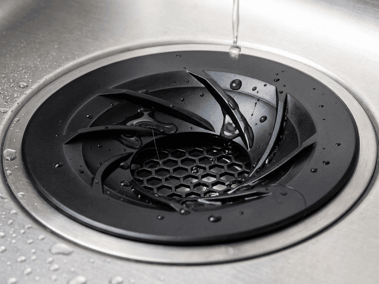 Round swirl sink drain with catcher — 6