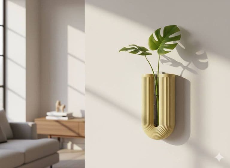 Modern Ribbed Propagation Vase — 1