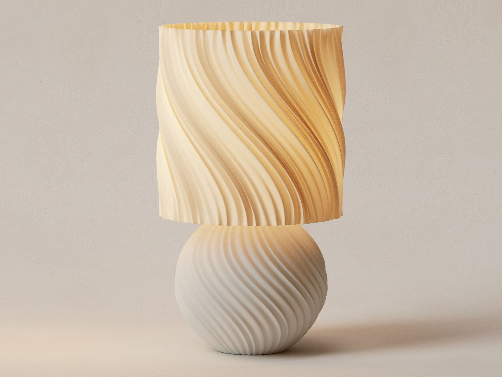 STONED LAMP — Japandi Ambient Wave Table Lamp — 2