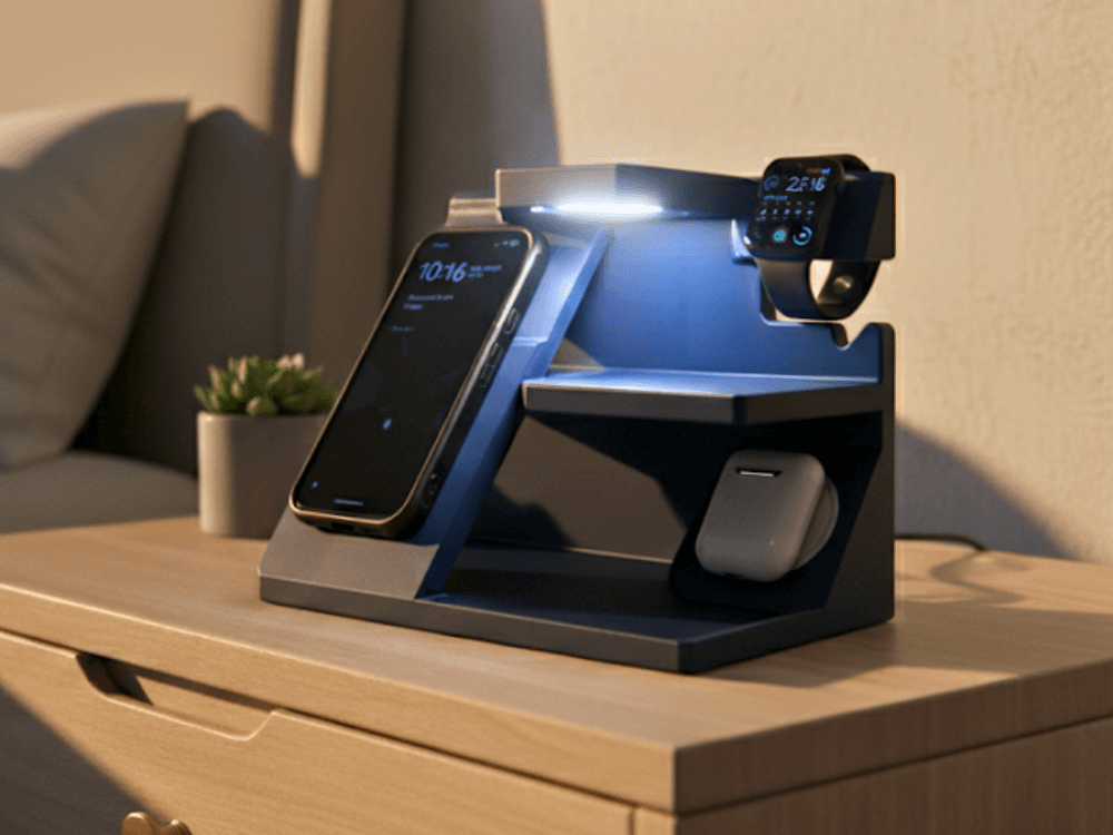 BedSide Table Lamp & Organizer | Apple Magsafe — 3
