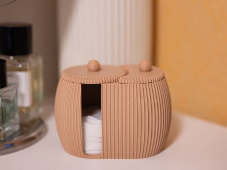 Dual-Compartment Cotton Pad & Cotton Swab Holder — 1