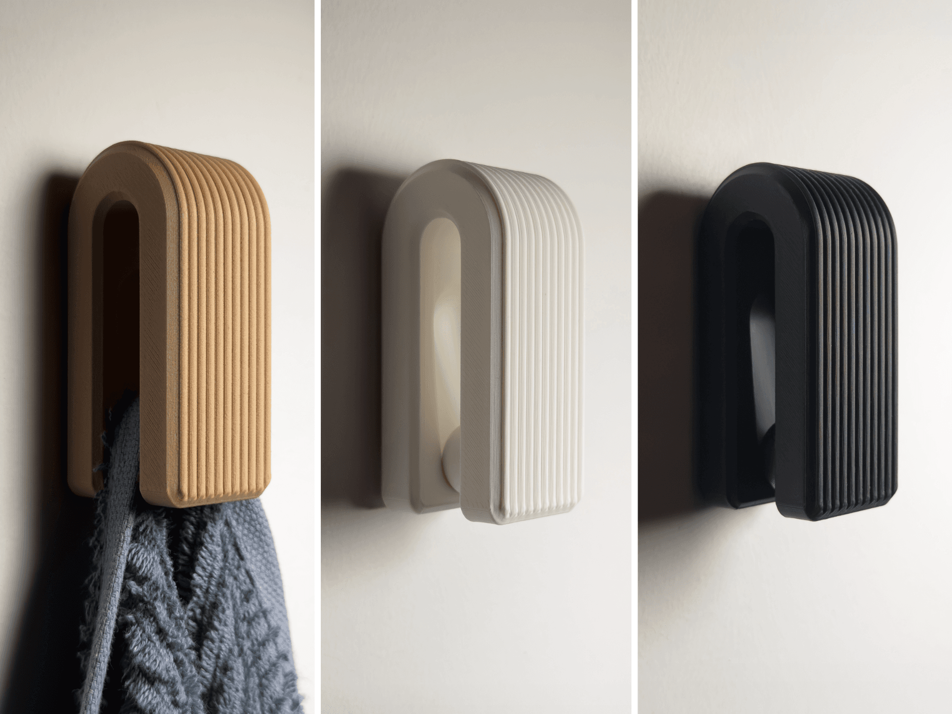 Auto-locking Hanger - Gravity Towel Hook - Ribbed — 7