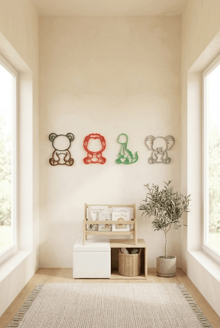 Minimalist Animal Line Art Wall Decor Set — 1