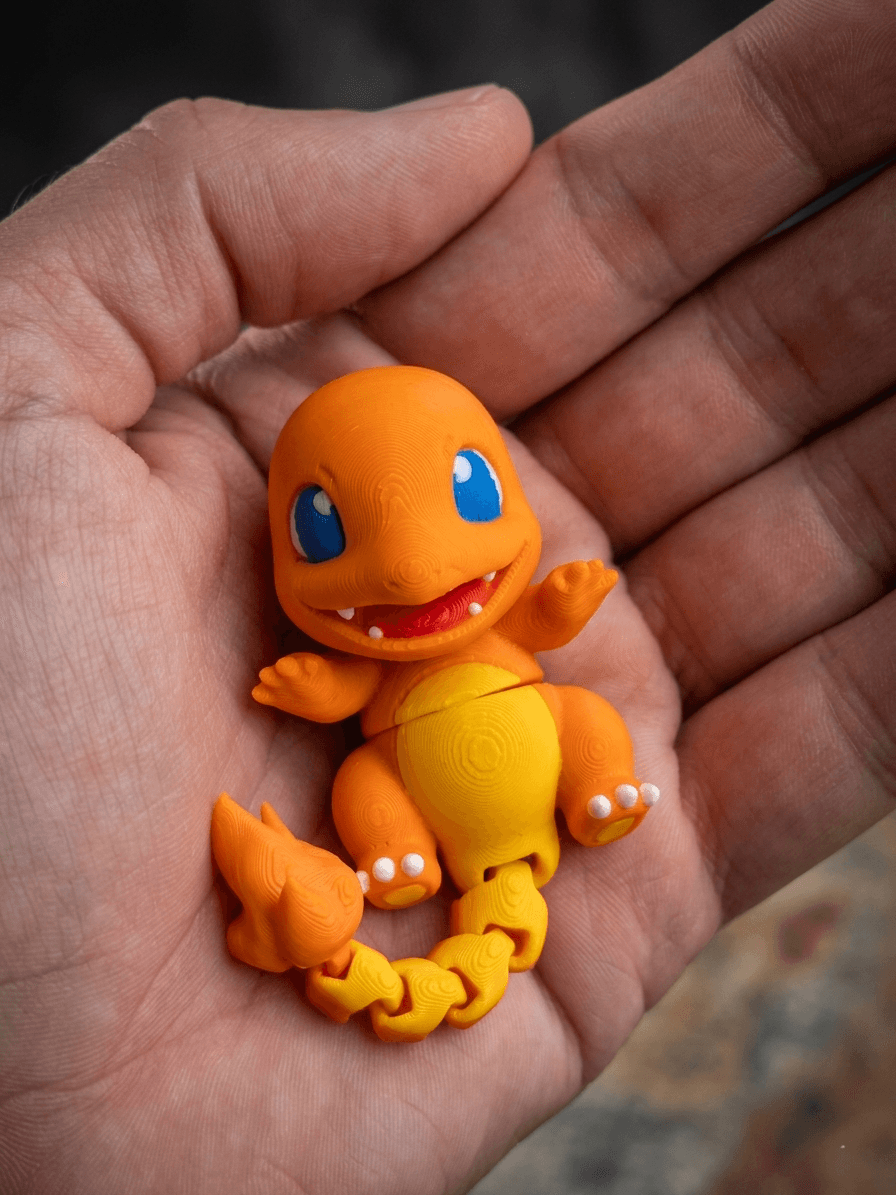 Articulated Charmander Dragon Keychain — 2