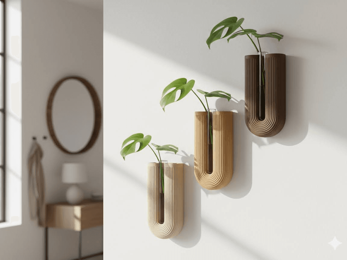 Modern Ribbed Propagation Vase — 4