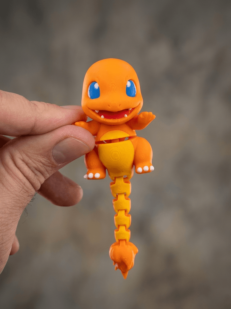 Articulated Charmander Dragon Keychain — 4