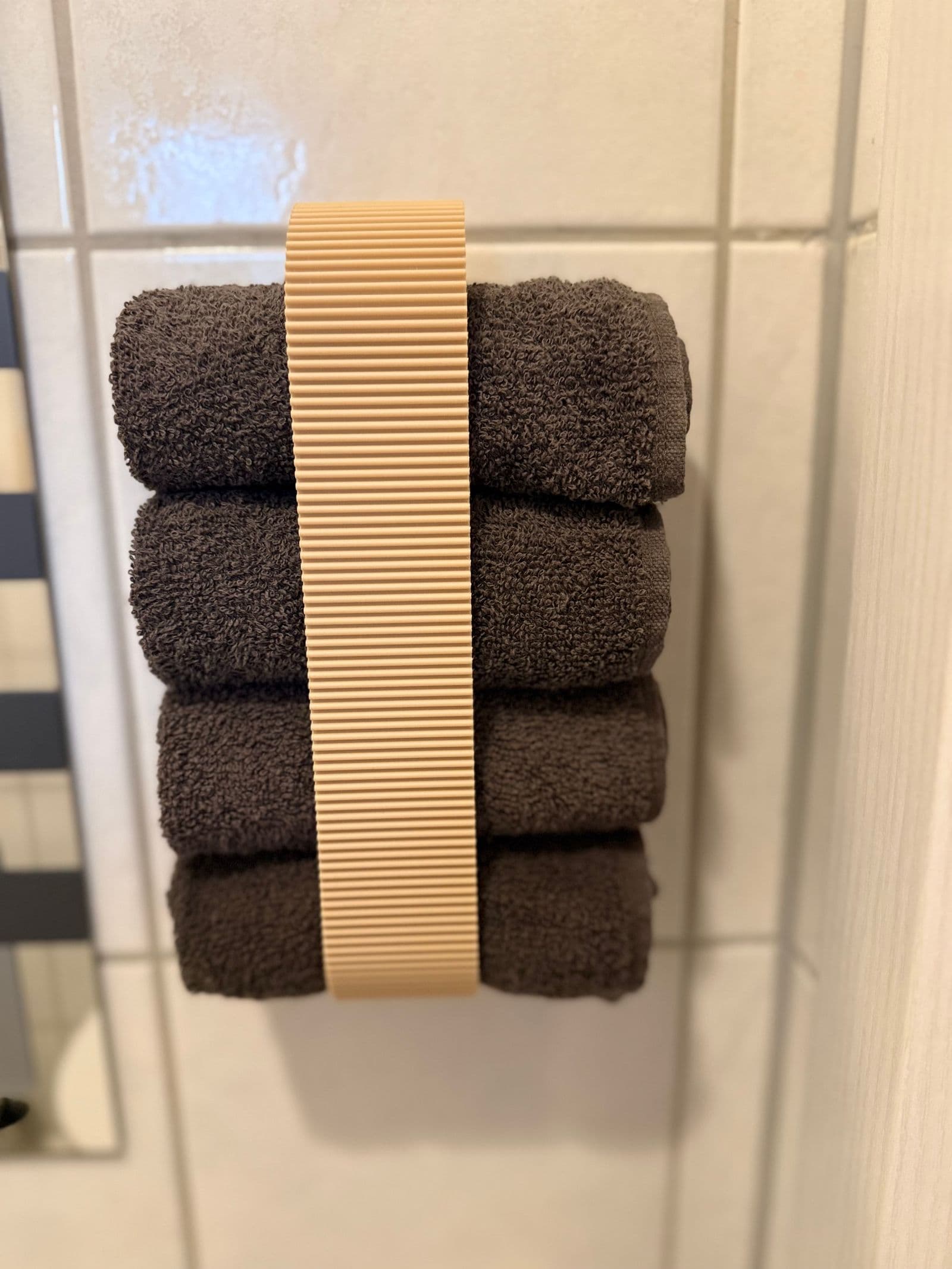 No-Drill Towel Holder - Bathroom Organizer — 2