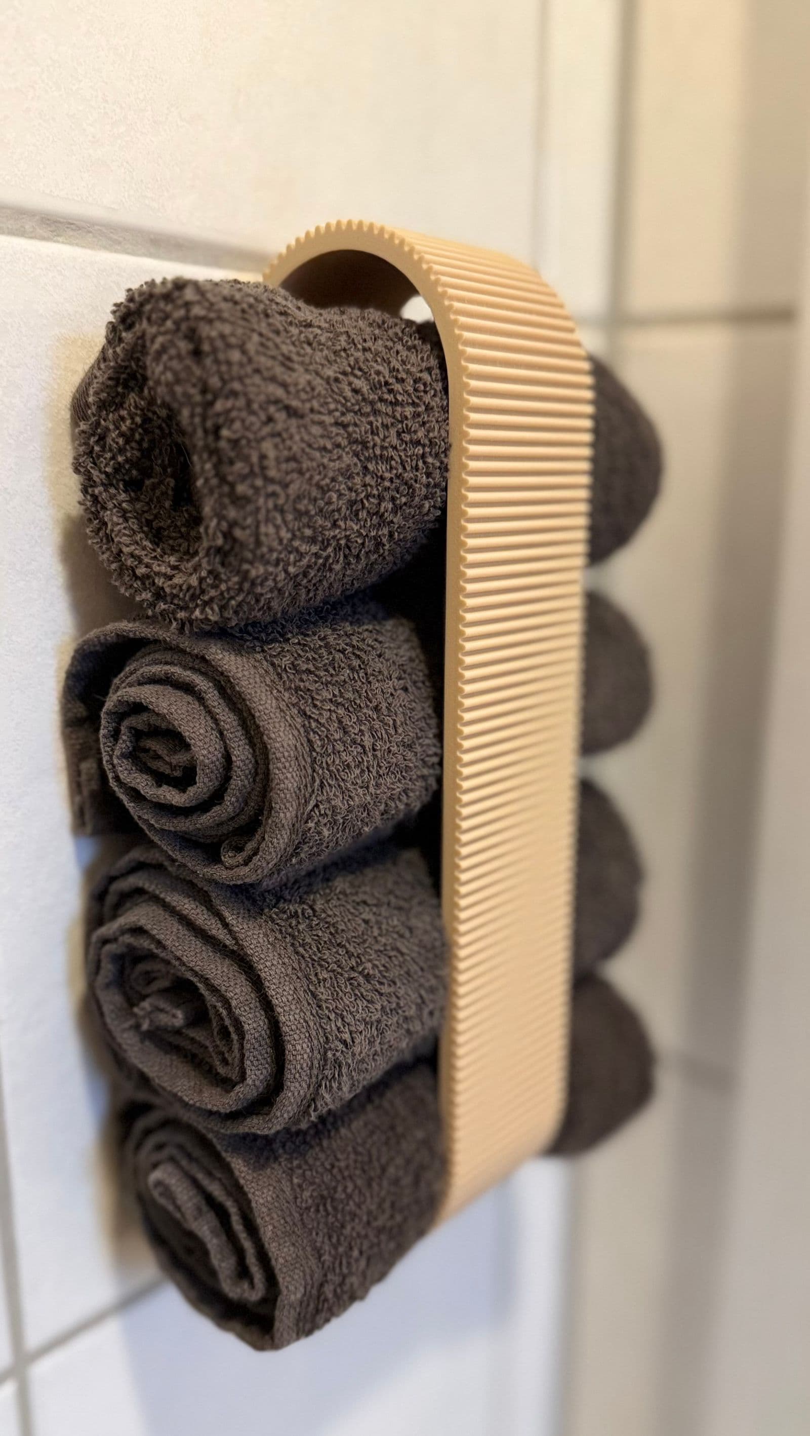 No-Drill Towel Holder - Bathroom Organizer — 1