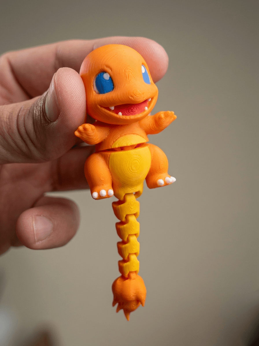 Articulated Charmander Dragon Keychain — 3